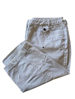 Crisp White Cotton Denim Capris, 20W